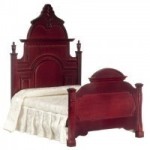 Dollhouse Mahogany Victorian Bedroom