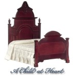 Dollhouse Mahogany Victorian Bedroom