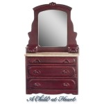 Dollhouse Mahogany Victorian Bedroom