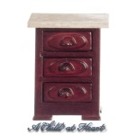 Dollhouse Mahogany Victorian Bedroom