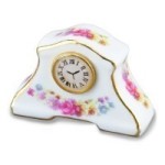 Dollhouse Floral Mantle Clock by Reutter