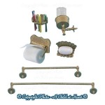 (*) Dollhouse Bathroom Accessories Set- Choice Of Styles -