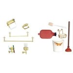 (*) Dollhouse Bathroom Accessories Set- Choice Of Styles -