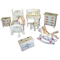 Dollhouse Painted Nursery Set