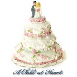 Dollhouse Wedding Cake with Bride &amp; Groom