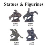 Dollhouse Miniature Brass or Bronzed Statue- Choice of Style -