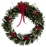 (*) Dollhouse Wreath w/ Red &amp; White