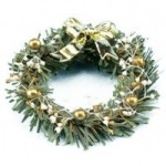 Dollhouse Christmas Wreath - Gold