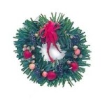 (*) Dollhouse Christmas Della Robia Wreath