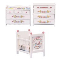Dollhouse ABC Nursery - White