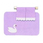 Disc $1 Off - Dollhouse Swan Rug &amp; Towel Set