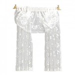 Dollhouse Lace Curtains with Shell Brackets- Choice of Withs -