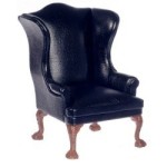 Dollhouse Hiback Chair Black Leather