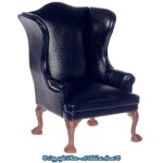 Dollhouse Hiback Chair Black Leather
