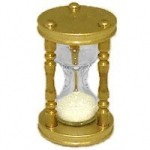 Dollhouse Miniature Brass Hourglass