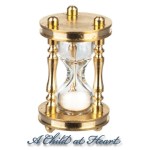 Dollhouse Miniature Brass Hourglass