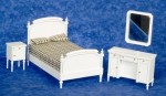 Dollhouse White Vintage Styled Bedroom