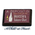 (*) Dollhouse Miniatures Milk Bottle Sign