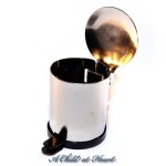 (*) Dollhouse Stainless Steel Garbage Can