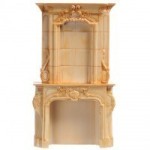 Dollhouse Tall Victorian Marble Fireplace