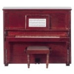 Dollhouse Upright Piano with Bench