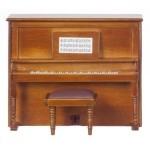 Dollhouse Upright Piano with Bench