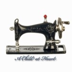 Dollhouse Black Tabletop Sewing Machine