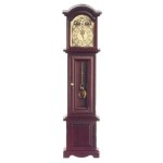 Dollhouse Mahogany Grandfather Clock