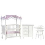 Dollhouse Canopy Nursery - White &amp; Pink