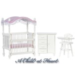 Dollhouse Canopy Nursery - White &amp; Pink