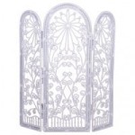 White Dollhouse Dressing Screen
