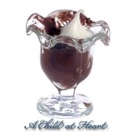 (*) Dollhouse Miniature Glass of Pudding