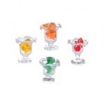 (*) Dollhouse Miniature Glass of Jello  (Assorted Flavors)