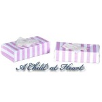 2 Dollhouse Striped Tissue Box