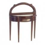 Dollhouse Half Round Table with Mirror