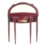 Dollhouse Half Round Table with Mirror