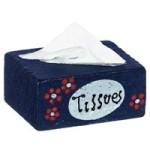 Dollhouse Country Wood Tissue Box