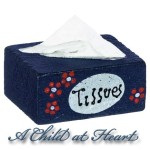 Dollhouse Country Wood Tissue Box
