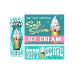 (*) Dollhouse Ice Cream Parlor Signs- Choice of Style -