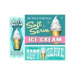 (*) Dollhouse Ice Cream Parlor Signs- Choice of Style -