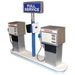 (*) Dollhouse Retro Styled Gas Pump Island