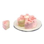 Dollhouse Pink Decorated Cake Sliced