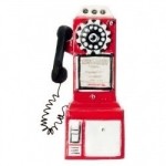 (*) Dollhouse 1950's Pay Phone