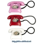 Dollhouse Pink, Red or White Rotary Phone