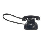 Dollhouse Black Rotary Phone