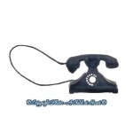 Dollhouse Black Cradle Phone
