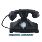 Dollhouse Black Cradle Phone