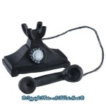 Dollhouse Black Cradle Phone