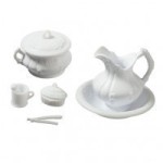 (*) Dollhouse Victorian Chamber Set - White