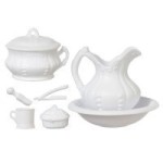 (*) Dollhouse Victorian Chamber Set - White